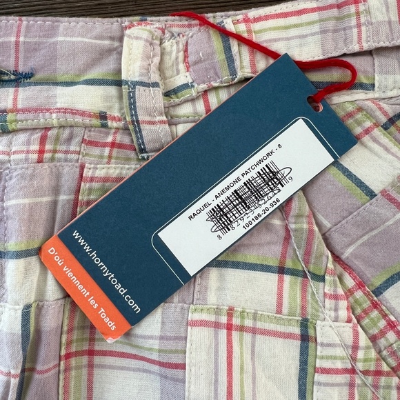 Horny Toad NWT‎ Plaid Patchwork Short Skirt Organic Cotton Size 8 - Picture 3 of 9